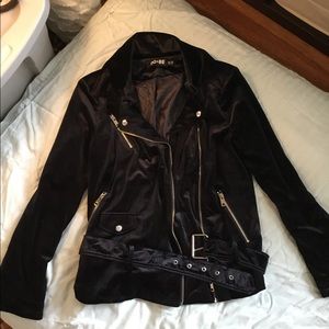 DO+BE Velour Moto Jacket